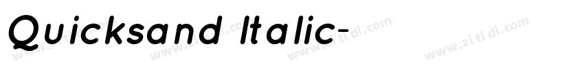 Quicksand Italic字体转换